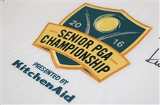 Rocco Mediate Signed 2016 Senior PGA Championship Embroidered Flag JSA ALOA