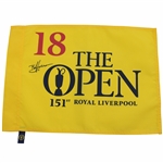 Brian Harman Signed 2023 Open Championship at Royal Liverpool Flag JSA ALOA