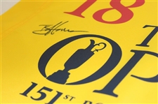 Brian Harman Signed 2023 Open Championship at Royal Liverpool Flag JSA ALOA