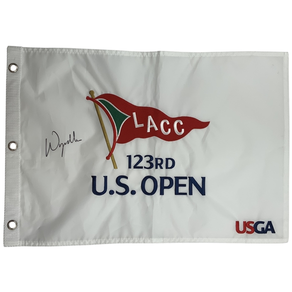 Wyndham Clark Autographed 2023 123rd U.S. Open Golf Flag JSA ALOA