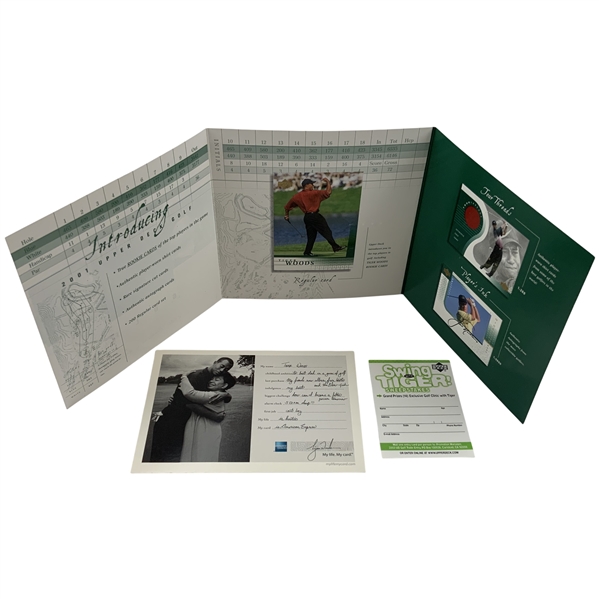 A Collection of Tiger Woods Upper Deck Golf Memorabilia and Promotional Ephemera 2001-2005
