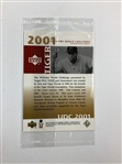 Two Tiger Woods Promotional Items Including 2001 Upper Deck Trading Card and 1997 Official All Star Cafe Flyer