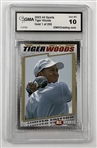 Two Tiger Woods Golf Trading Cards Including 2003 All Sports Magazine Gold Edition and Sealed 2002 Upper Deck Collectors Club Pack
