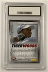 Two Tiger Woods Golf Trading Cards Including 2003 All Sports Magazine Gold Edition and Sealed 2002 Upper Deck Collectors Club Pack