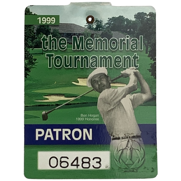 1999 Memorial Tournament Badge - Tiger Woods PGA Tour Win #9
