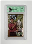 A Collection of four 2001 Sports Card Investor Tiger Woods Gold Rookie Cards Graded PGI 10 Gem Mint
