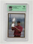 A Collection of four 2001 Sports Card Investor Tiger Woods Gold Rookie Cards Graded PGI 10 Gem Mint
