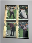A Collection of 2001 Upper Deck Tiger Woods Tiger s Tales Cards and a Sealed Golf Heroes Playing Card Deck