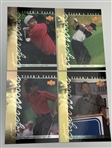 A Collection of 2001 Upper Deck Tiger Woods Tiger s Tales Cards and a Sealed Golf Heroes Playing Card Deck