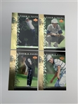 A Collection of 2001 Upper Deck Tiger Woods Tiger s Tales Cards and a Sealed Golf Heroes Playing Card Deck