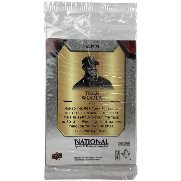 2015 Upper Deck Prominent Cuts VIP National Sports Collectors Convention Sealed Pack Tiger Woods VIP-5