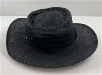 Greg Norman's Signed Personal Shark TaylorMade Signature Black Straw Golf Hat JSA ALOA