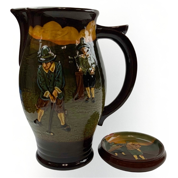Royal Doulton Kingsware Ye 19th Hole Golf Pitcher & Coaster