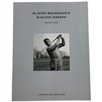 Limited Edition Alister MacKenzie Augusta Greens Facsimile Plans Book 9 of 100