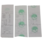 Three (3) Ben Hogan Signed Shady Oaks Country Club Receipts JSA ALOA