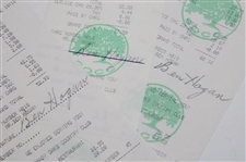 Three (3) Ben Hogan Signed Shady Oaks Country Club Receipts JSA ALOA
