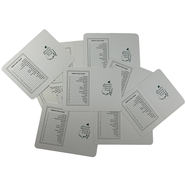 Ten Augusta National Golf Club Unused Scorecards