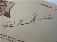Horton Smith Signed Spalding Golf Development & Research Department Card - High Grade Example JSA ALOA