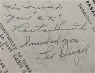 Craig Wood, Horton Smith, Ralph Guldahl & Field Signed 1933 Pasadena Open Letter to Founder Arthur K. Bourne Featuring Nine Hall of Famers! JSA ALOA