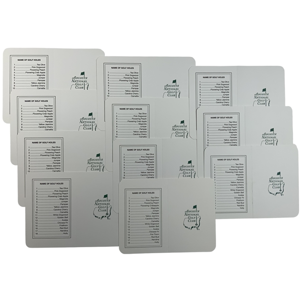 A Collection of Unused Augusta National Golf Club Scorecards