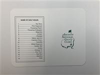 A Collection of Unused Augusta National Golf Club Scorecards