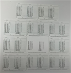 A Collection of Unused Augusta National Golf Club Scorecards