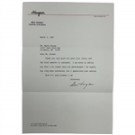 Ben Hogan Signed Typed Letter on Official Ben Hogan Co. Stationery dated 1987 JSA ALOA