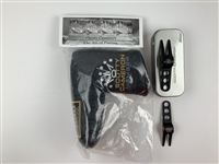 Collection of Scotty Cameron Golf Accessories Including 2020 Club Cameron Member Headcover and Studio Design Pivot Tools