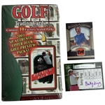 A Collection of Golf Trading Cards Including 2001 Upper Deck SP Authentic Preview Sealed Box and Limited Serial-Numbered Inserts