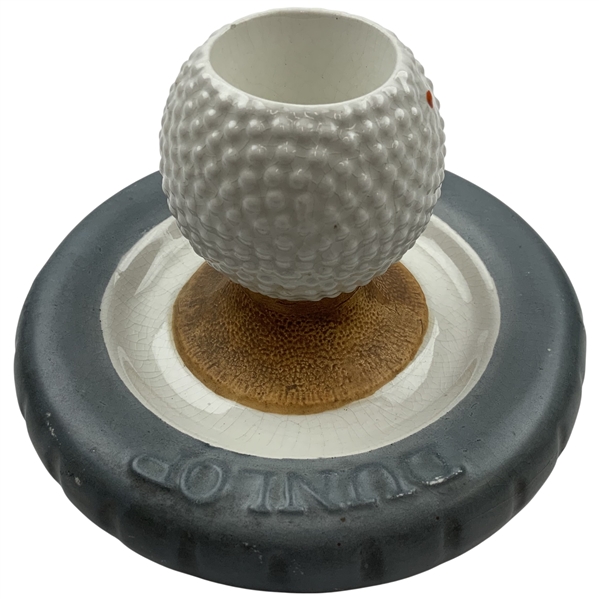 Dunlop Ceramic Golf Ball and Tire Advertising Egg Cup