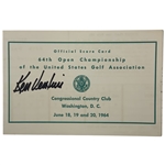 Ken Venturi Signed 1964 U.S. Open Official Scorecard Congressional Country Club JSA ALOA