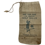 Vintage Chase Bag Co. Milwaukee Practice Golf Ball Burlap Bag