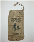 Vintage Chase Bag Co. Milwaukee Practice Golf Ball Burlap Bag