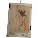 Mid-Century Golf Illustration Production Mechanical, 1974