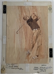 Mid-Century Golf Illustration Production Mechanical, 1974