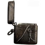 Vintage Webster Company Sterling Silver Golfing Scene Vesta Case