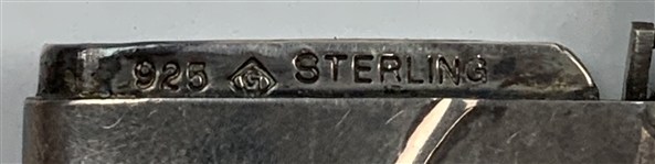 Vintage Webster Company Sterling Silver Golfing Scene Vesta Case