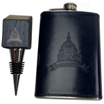 Congressional Country Club Flask & Bottle Stopper - New & Unused