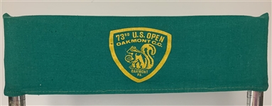 1973 US Open Oakmont Country Club Aluminum Folding Gallery Chair - Johnny Miller