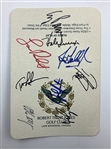 1996 Presidents Cup Signed Scorecards w/ Team Photograph & Program JSA ALOA