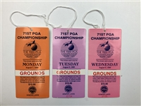 (7) 1989 PGA Championship Kemper Lakes Tickets w/ Multi-Signed Monday - Payne 1st Major JSA ALOA