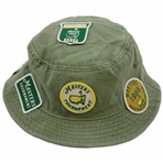 2020 Masters Tournament Patches Collage Olive Bucket Hat - Size L/XL