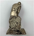 A Pair of Weidlich Brothers Silvered Metal Golfer Bookends, Model 4192