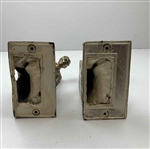 A Pair of Weidlich Brothers Silvered Metal Golfer Bookends, Model 4192