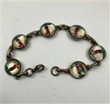 Two Vintage Golf Themed Jewelry Items Including an Ecclia Sterling Silver Bracelet and a The Reddy Tee Brooch