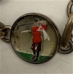 Two Vintage Golf Themed Jewelry Items Including an Ecclia Sterling Silver Bracelet and a The Reddy Tee Brooch