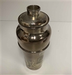 A Set of Meriden Silver-Plated Art Deco Cocktail Items with Golfing Decoration