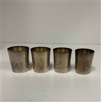 A Set of Meriden Silver-Plated Art Deco Cocktail Items with Golfing Decoration