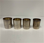 A Set of Meriden Silver-Plated Art Deco Cocktail Items with Golfing Decoration
