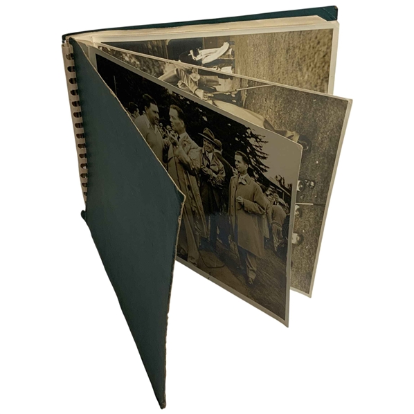 Vintage Ben Hogan Exhibition Photo Album Containing Thirteen Silver Gelatin Photos